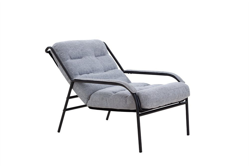 Fangqi Sessel 96 * 69.5 aus Stahl) * 81.5cm Rahmenmaterial Grau ( Liege,TV-Sessel,Loungesessel,Gartenstuhl