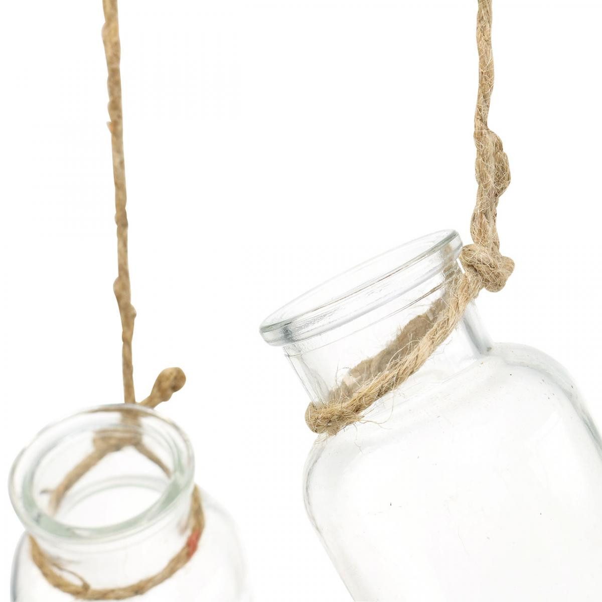 Viana Hängedekoration Fensterdeko Holz mit Glasvasen zum Aufhängen für günstig online kaufen