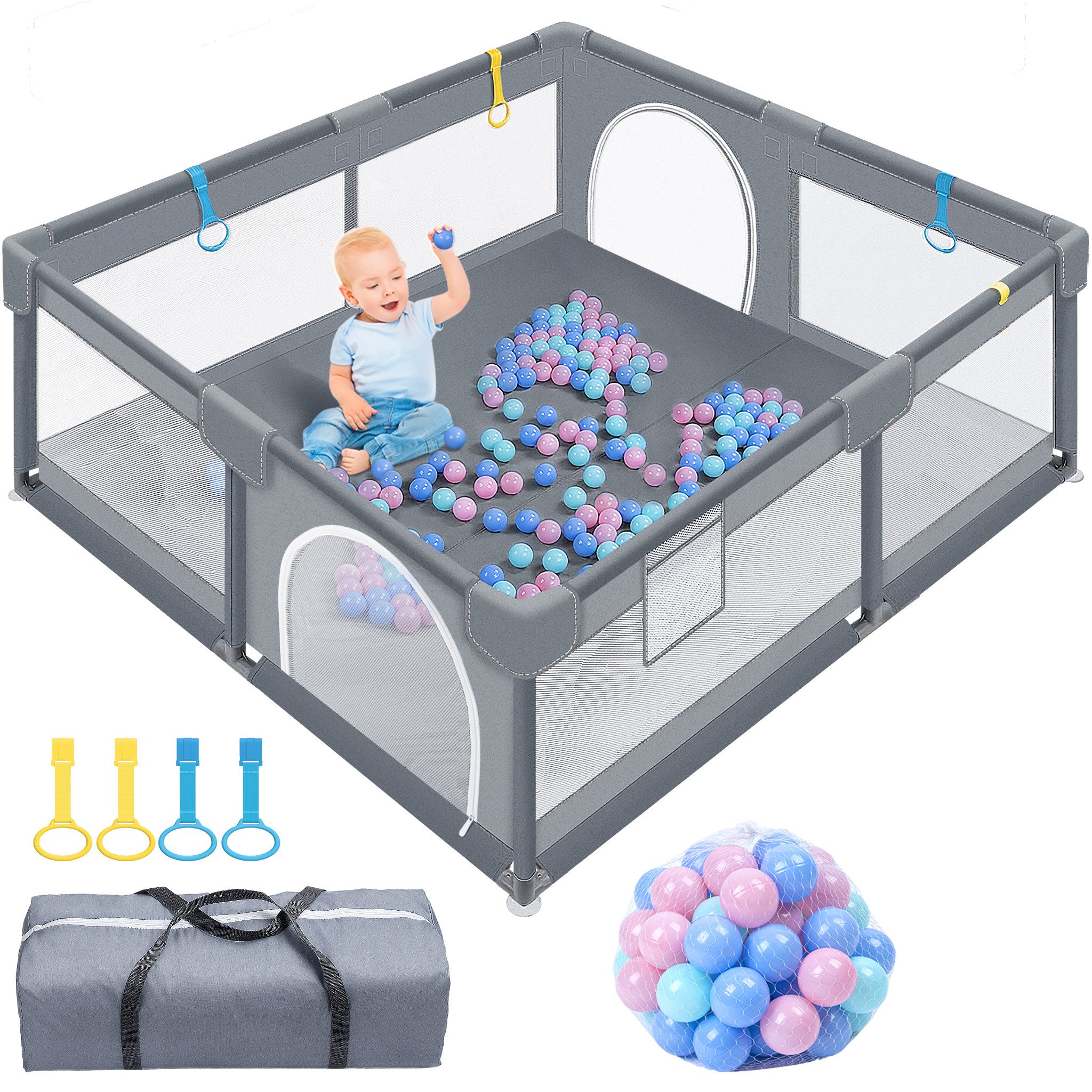 FIVMEN Laufgitter Laufstall Laufgitter Baby Absperrgitter Aktivitätsbereich günstig online kaufen