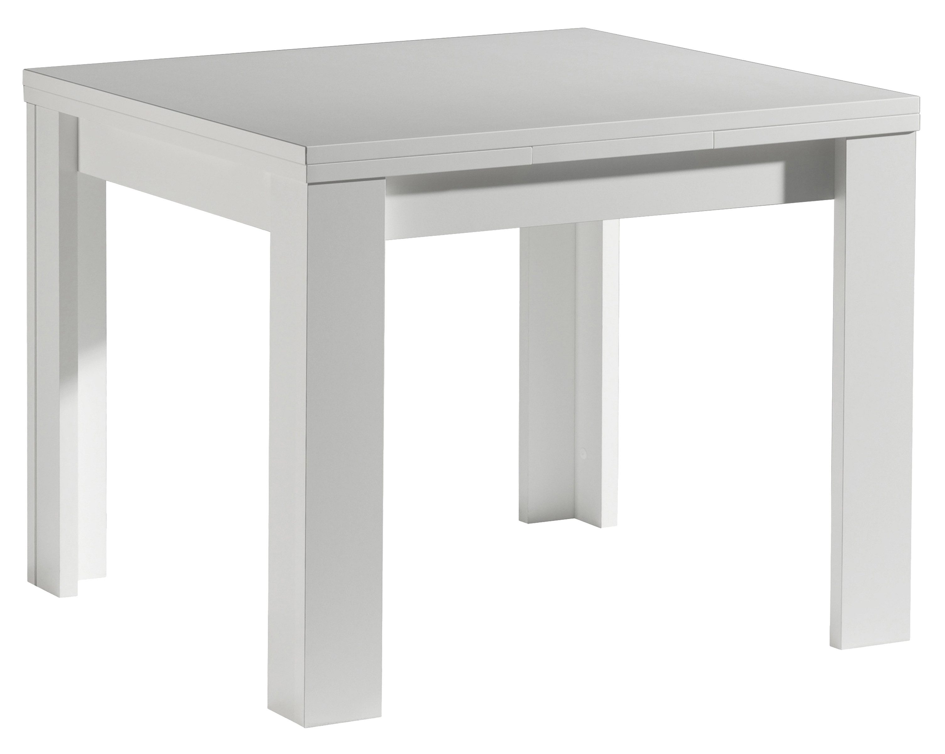 freiraum Kulissentisch Monzi (ausziehbar), (ausziehbar) in weiß matt - 80x78x60cm (BxHxT)