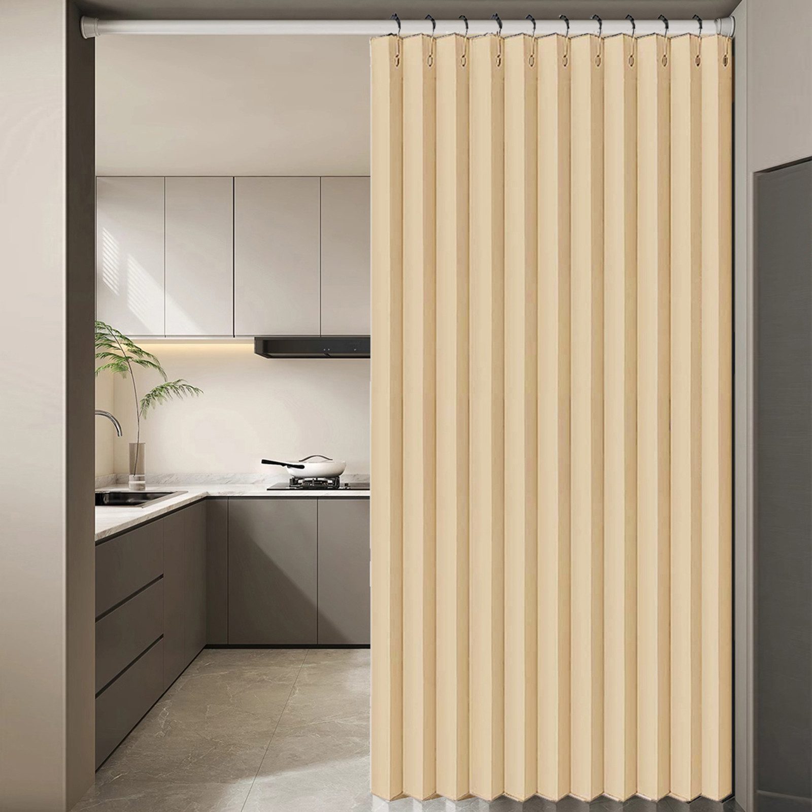 Qelus Vorhang 254x213/254x241cm Raumteiler Vorhang Wasserdicht günstig online kaufen