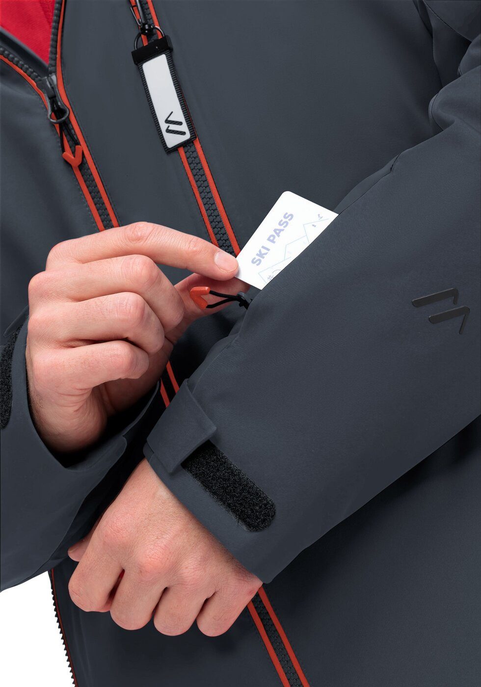Maier Sports Skijacke Oravice GRAPHITE/PAPRIKA FLAME