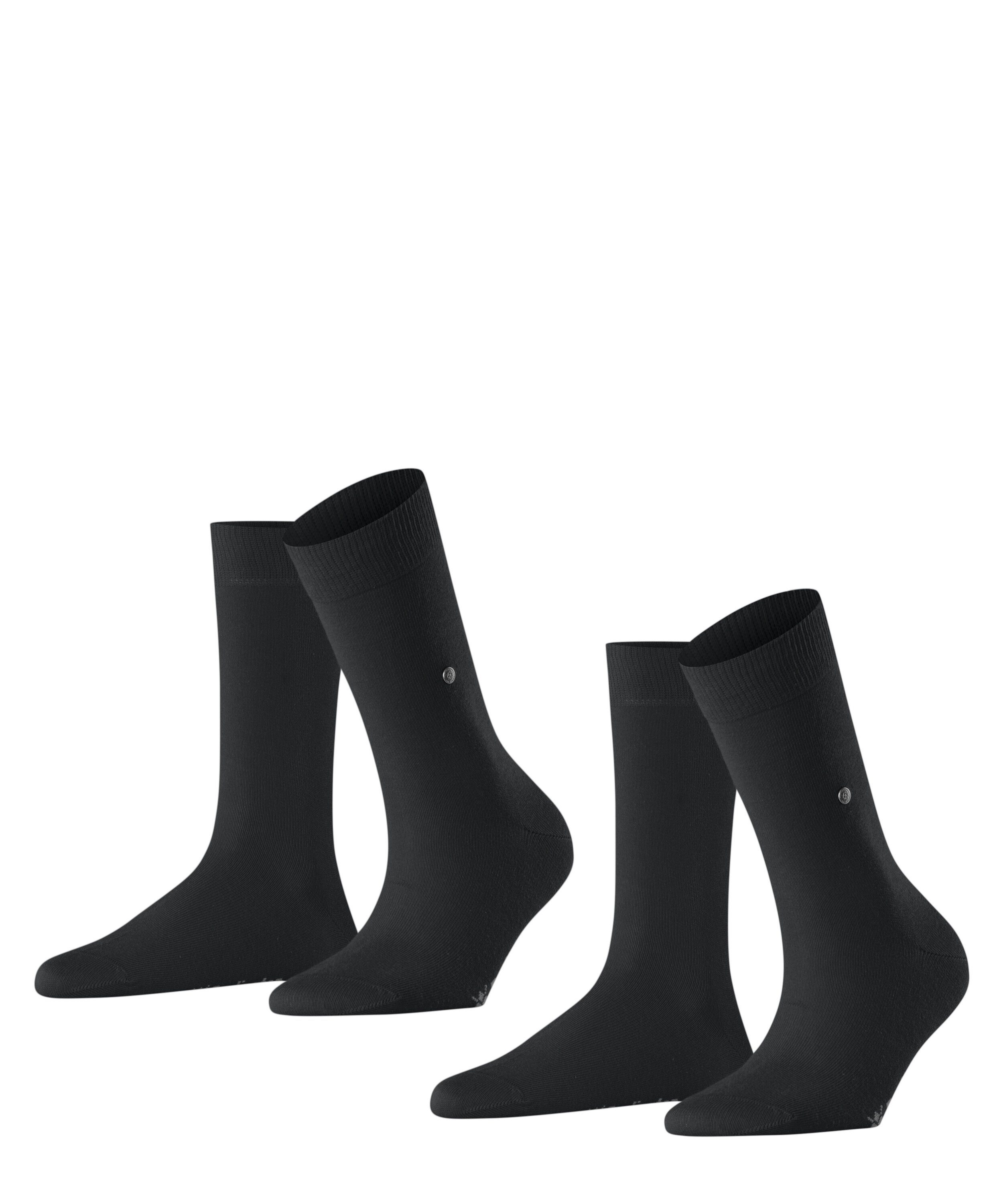 2-Pack (2-Paar) (3000) Socken Burlington black Everyday