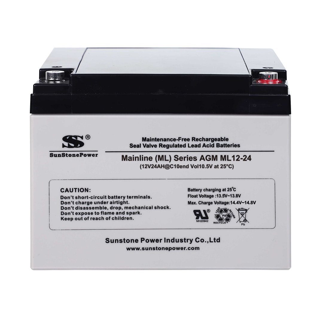 Sunstone Power 12V 24Ah AGM Batterie zyklenfest Akku für Notstrom der  Alarmanlage USV Bleiakkus | Standard-Akkus