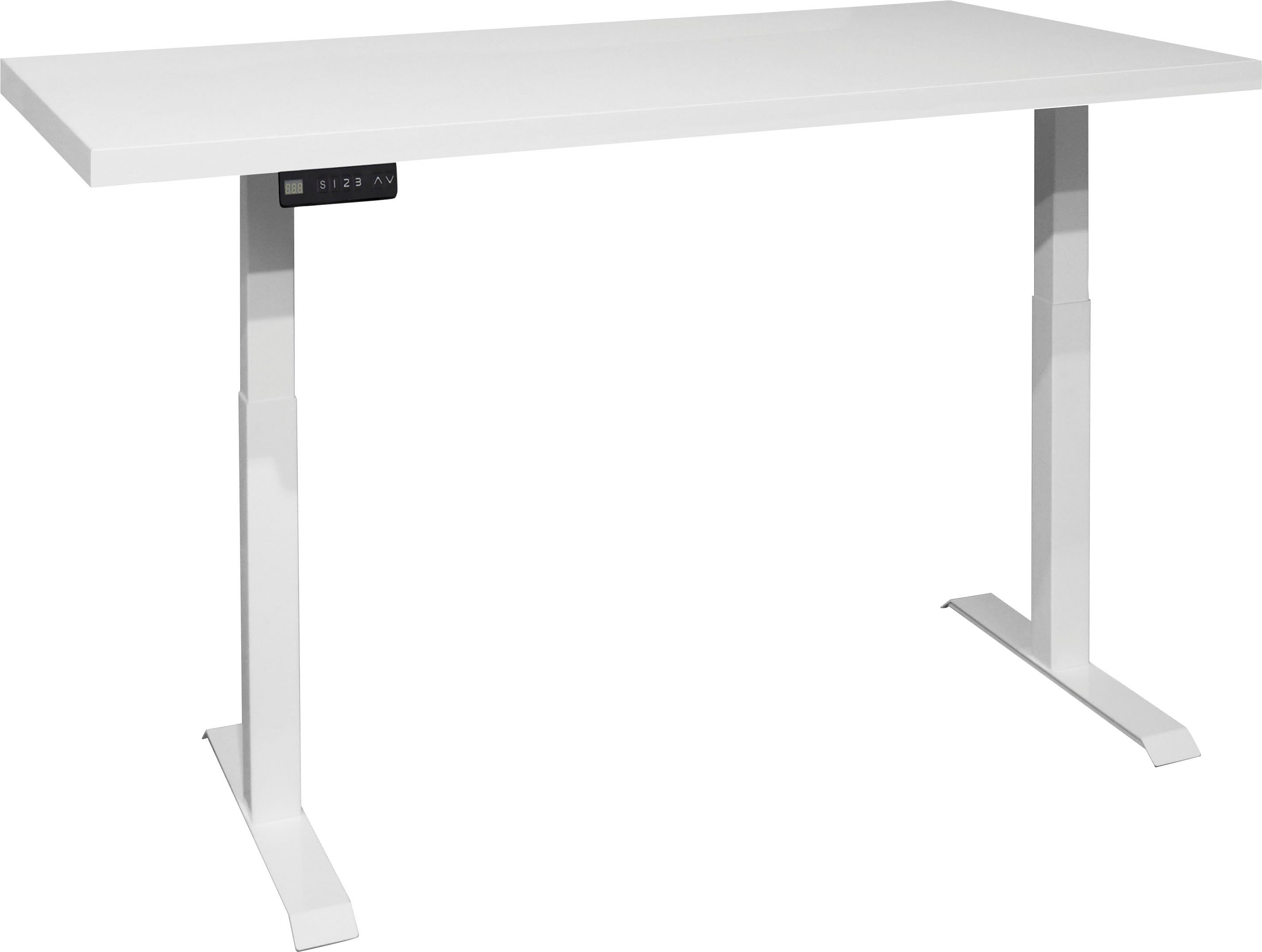 matt Schreibtisch System matt matt 160 weiß Breite Big weiß elektrisch Mäusbacher höhenverstellbar lack | Office, cm, weiß / lack