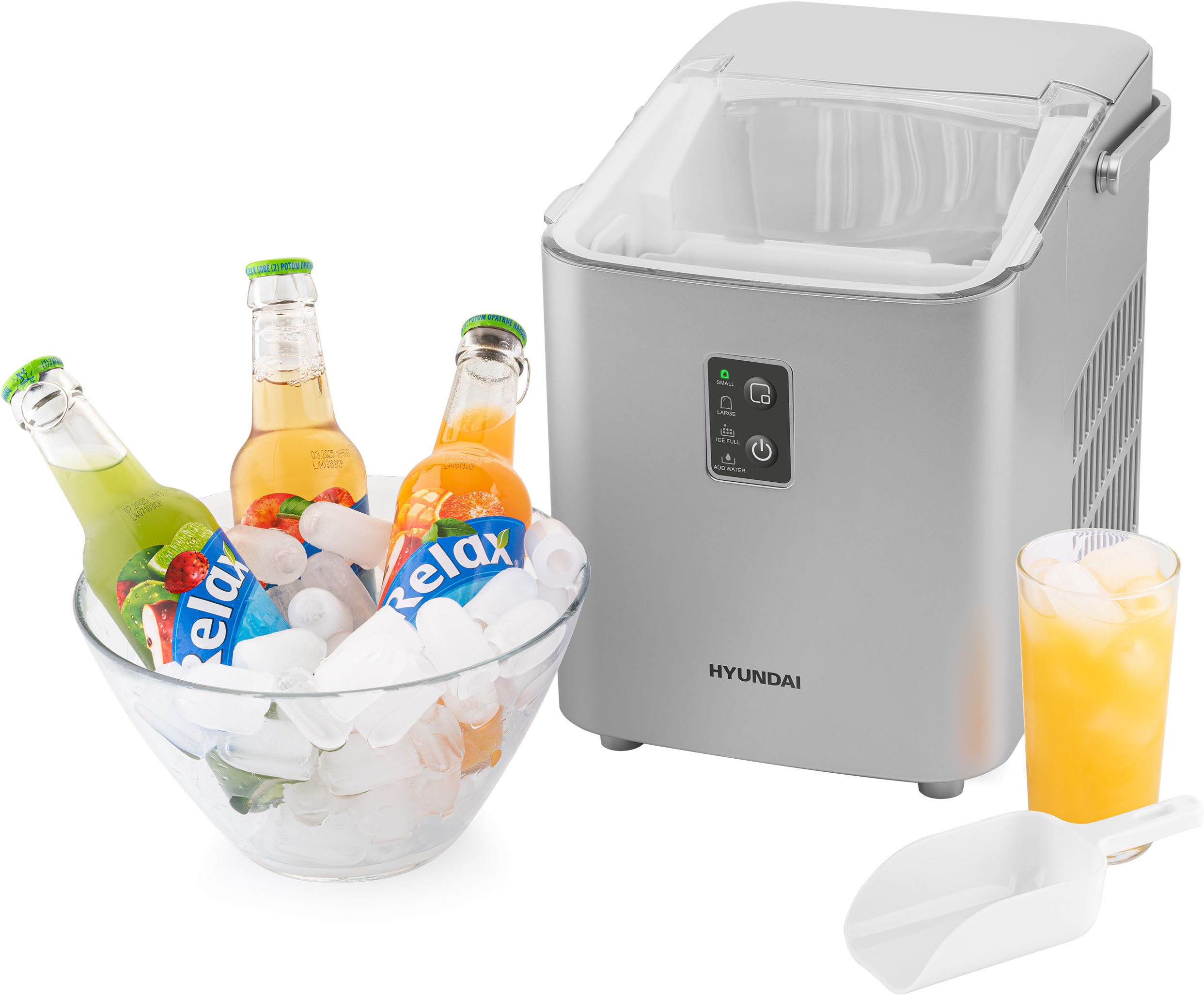 Hyundai Eiswürfelmaschine HYUICEM12S, Herausnehmbarer Eisbehälter