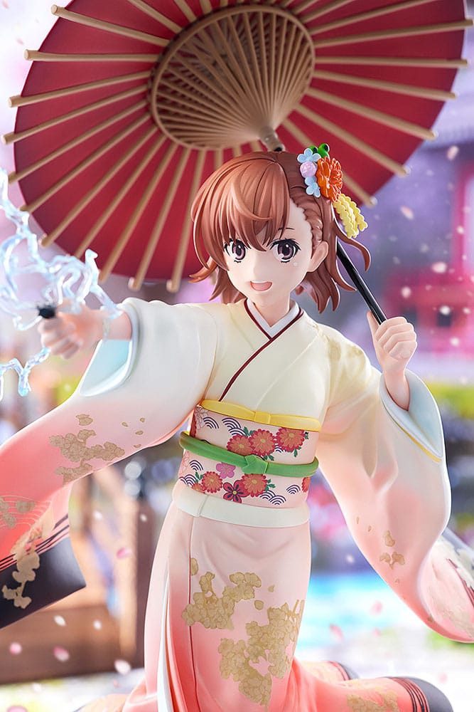 Kadokawa Merchandise-Figur A Certain Scientific Railgun T Statue 1/7 Mikoto Misaka Furisode Kimon