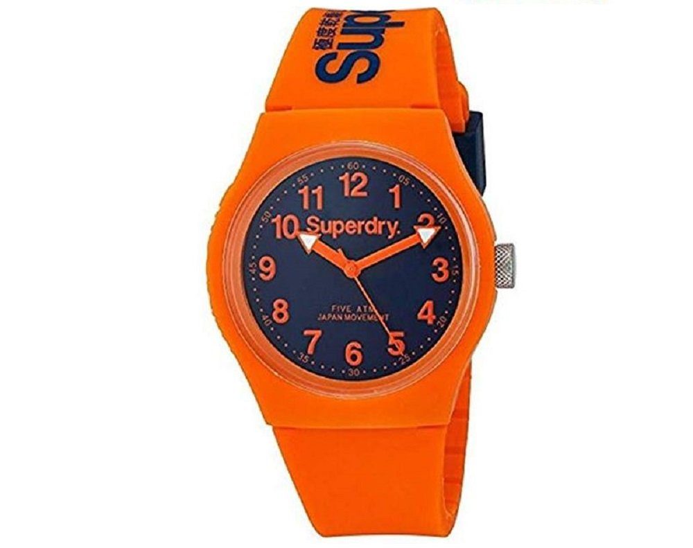 Superdry Quarzuhr Superdry Herrenuhr Analog Quarz mit Silikonarmband SYG164O, Herrenuhr Analog Quarz mit Silikonarmband SYG164O