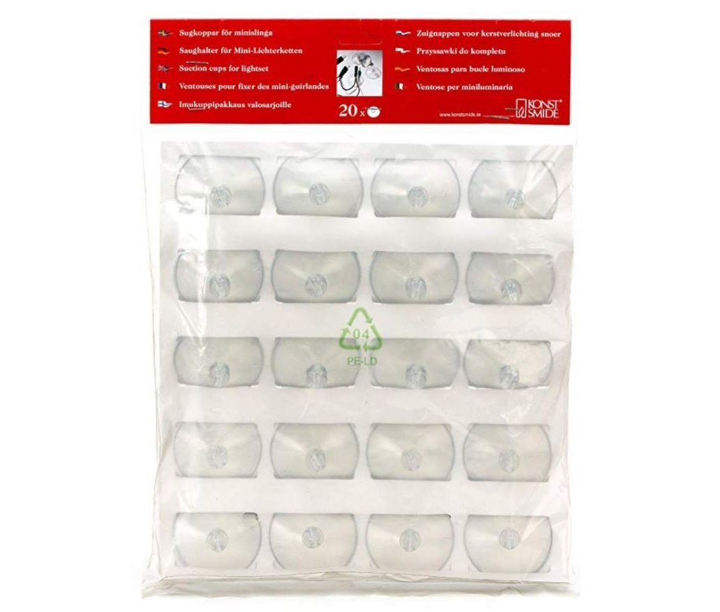 LED-Lichterkette KONSTSMIDE 1086-000 Große Saughalter fuer Minilichterketten / 20er Set