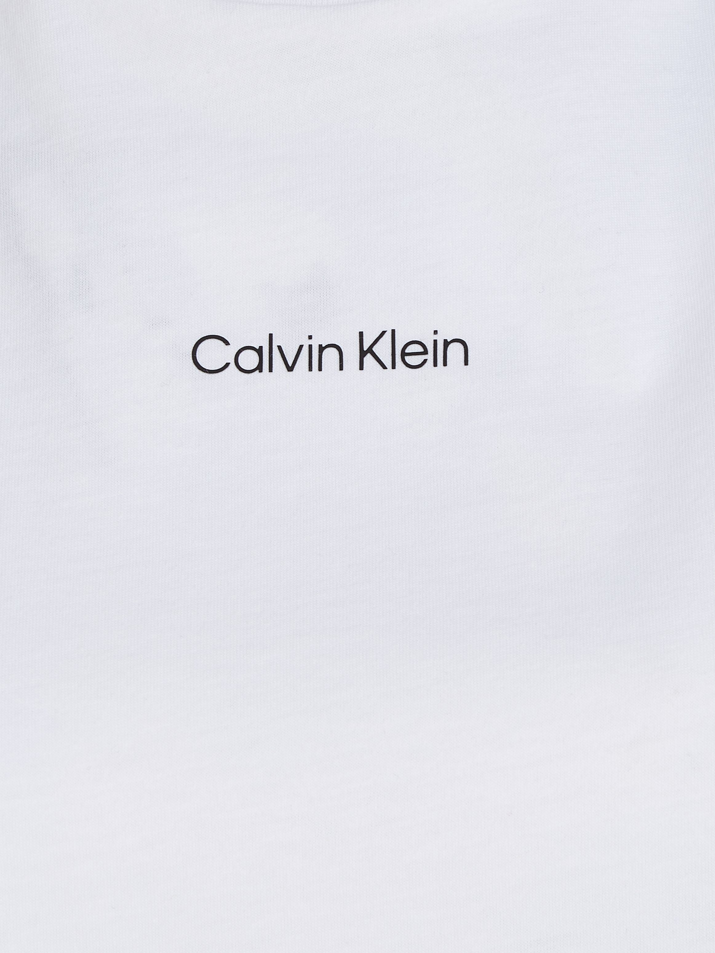 reiner Klein MICRO aus Baumwolle Bright-White Calvin T-SHIRT LOGO T-Shirt