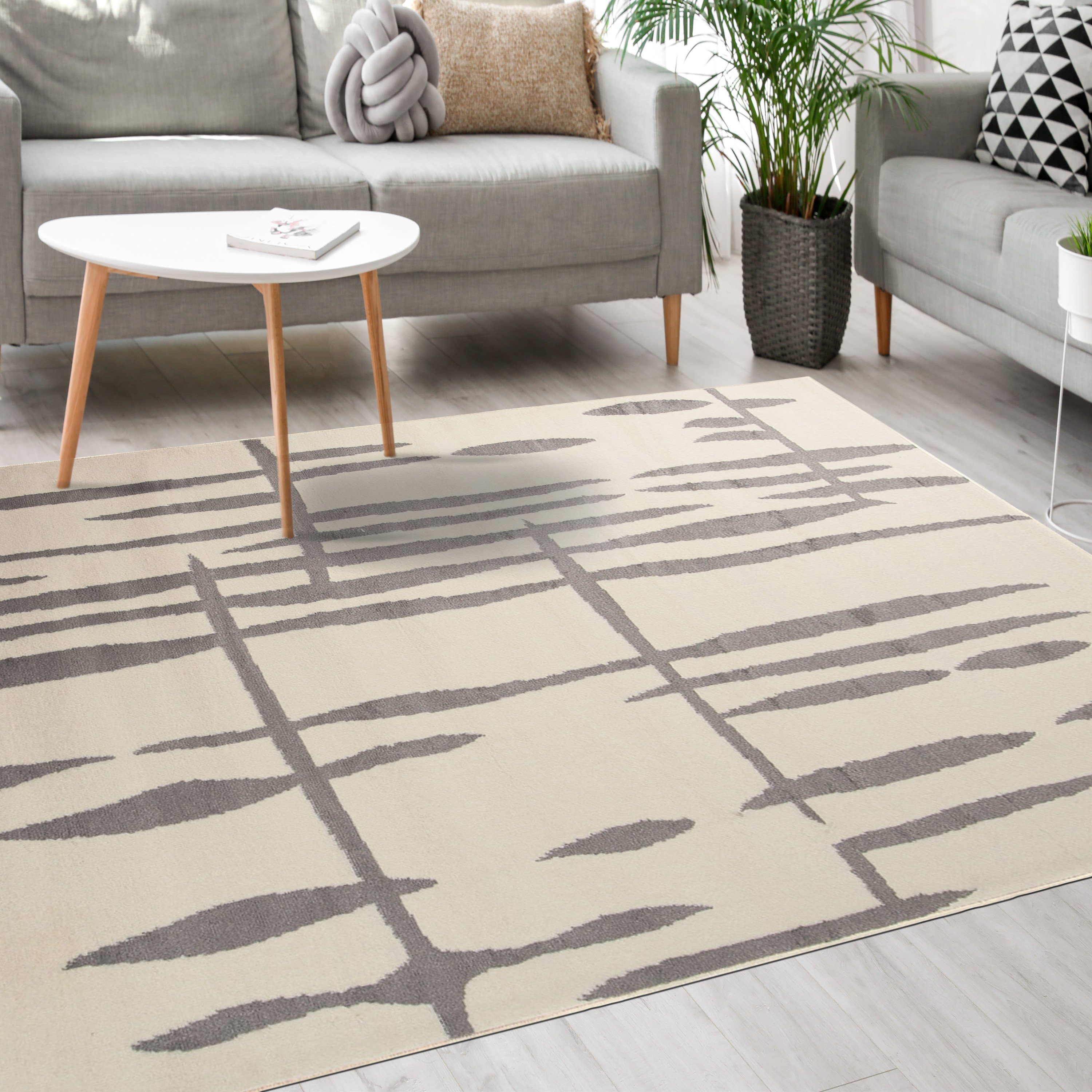 Mazovia Designteppich Modern Teppich Kurzflor Wohnzimmerteppich günstig online kaufen