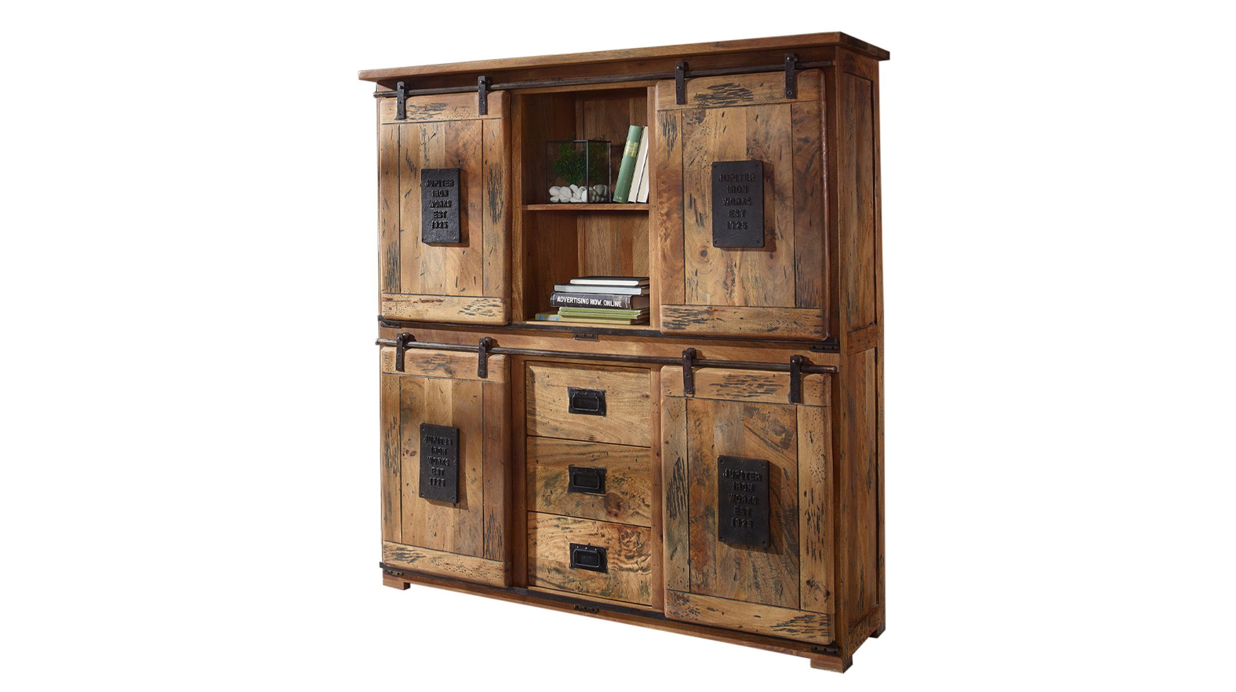 Massivart® Highboard Emanuel 150 cm Breite günstig online kaufen