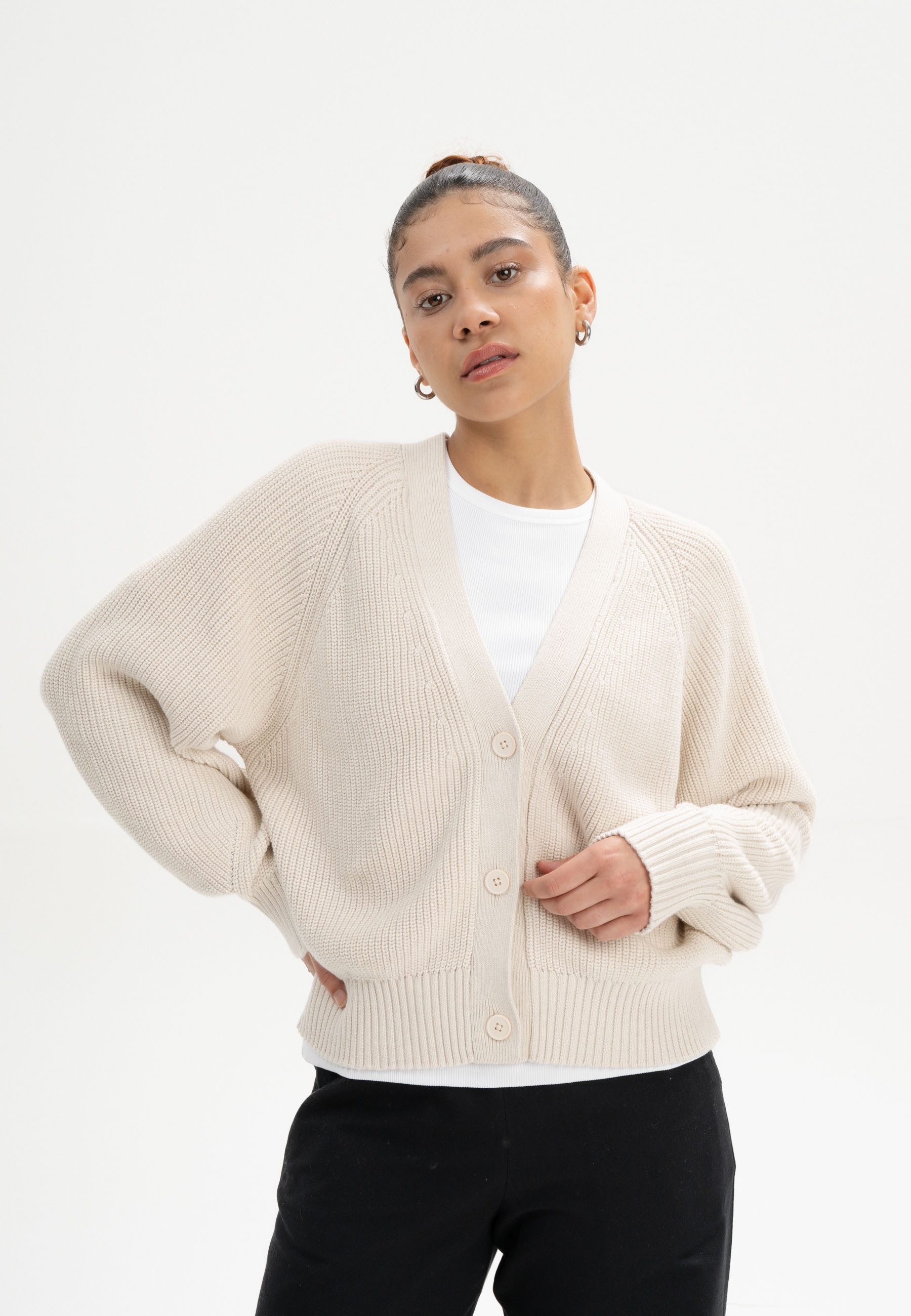 MELA Cardigan Rippstrick Cardigan BHUMA Gerippte günstig online kaufen