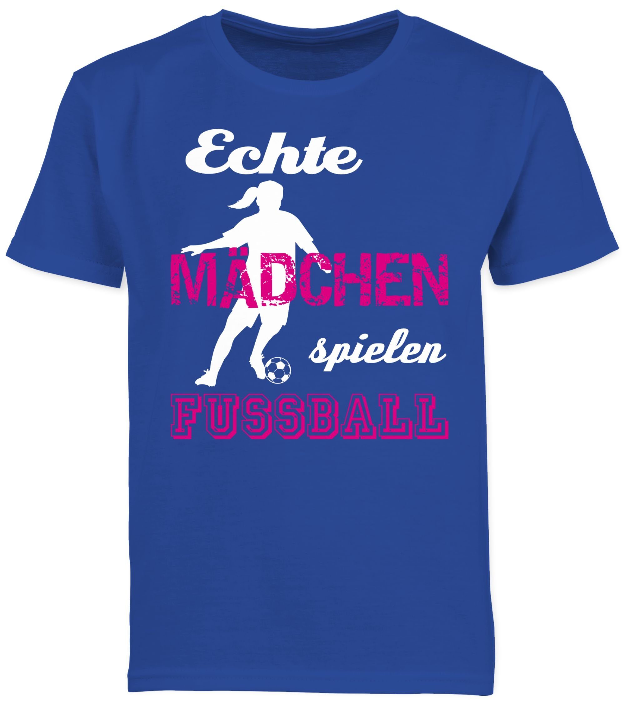 T-Shirt Echte Mädchen spielen Fußball