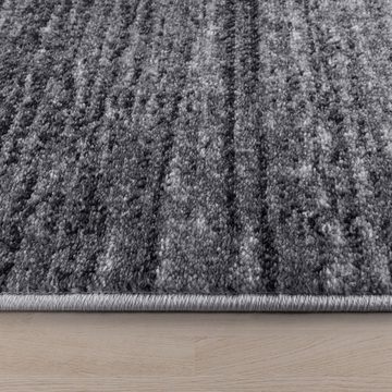 Teppich Moderner Wohnzimmer Teppich Grau Schwarz Anthrazit, TT Home, Läufer, Höhe: 13 mm