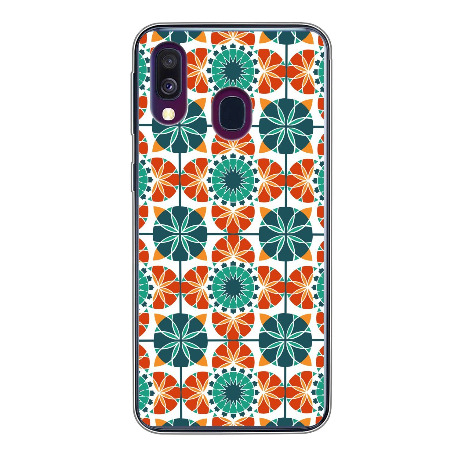 Handyhülle für Samsung Galaxy A40 Ein symmetrisches Muster aus dem marokkanischen