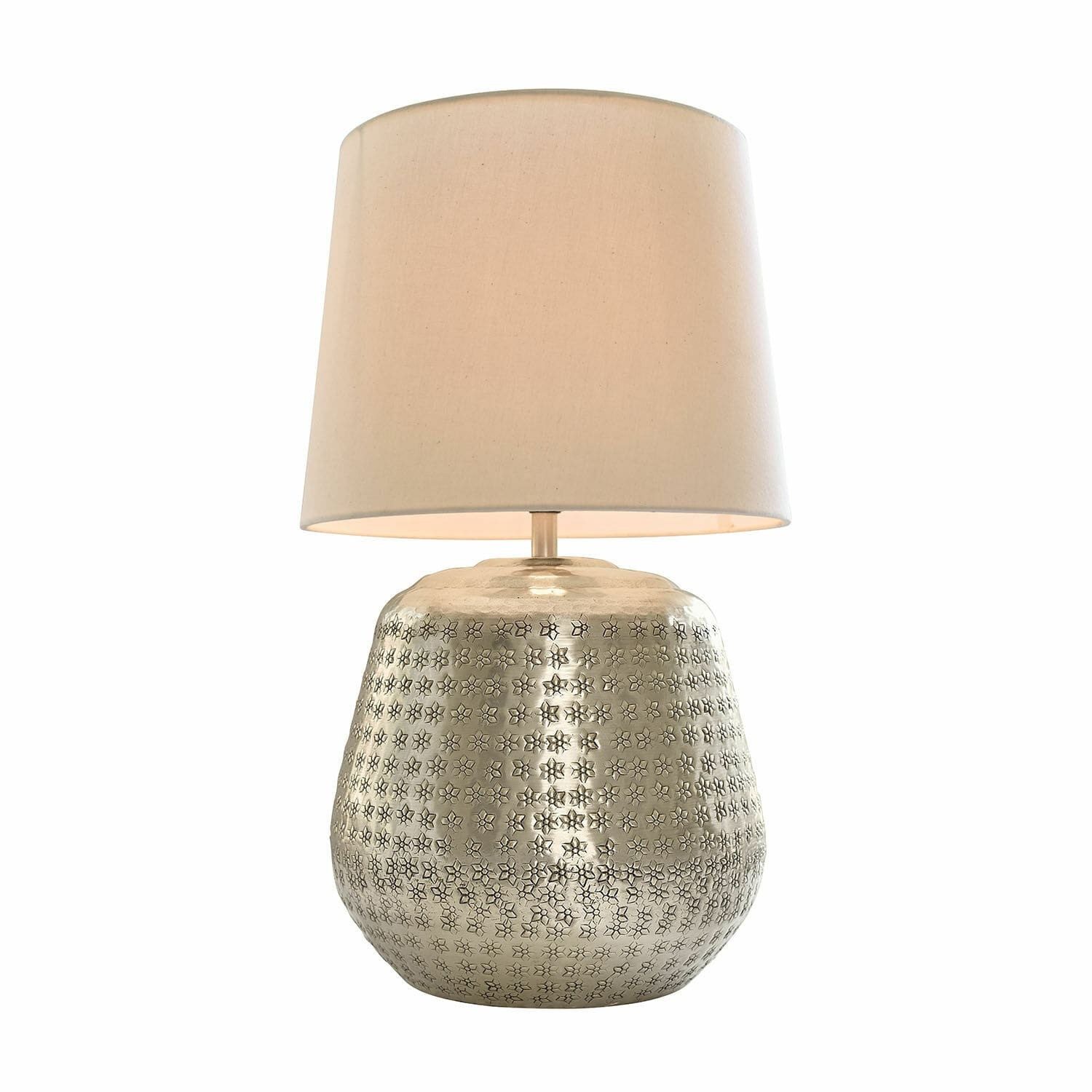 Mirabeau Tischleuchte Tischlampe Blancos silber