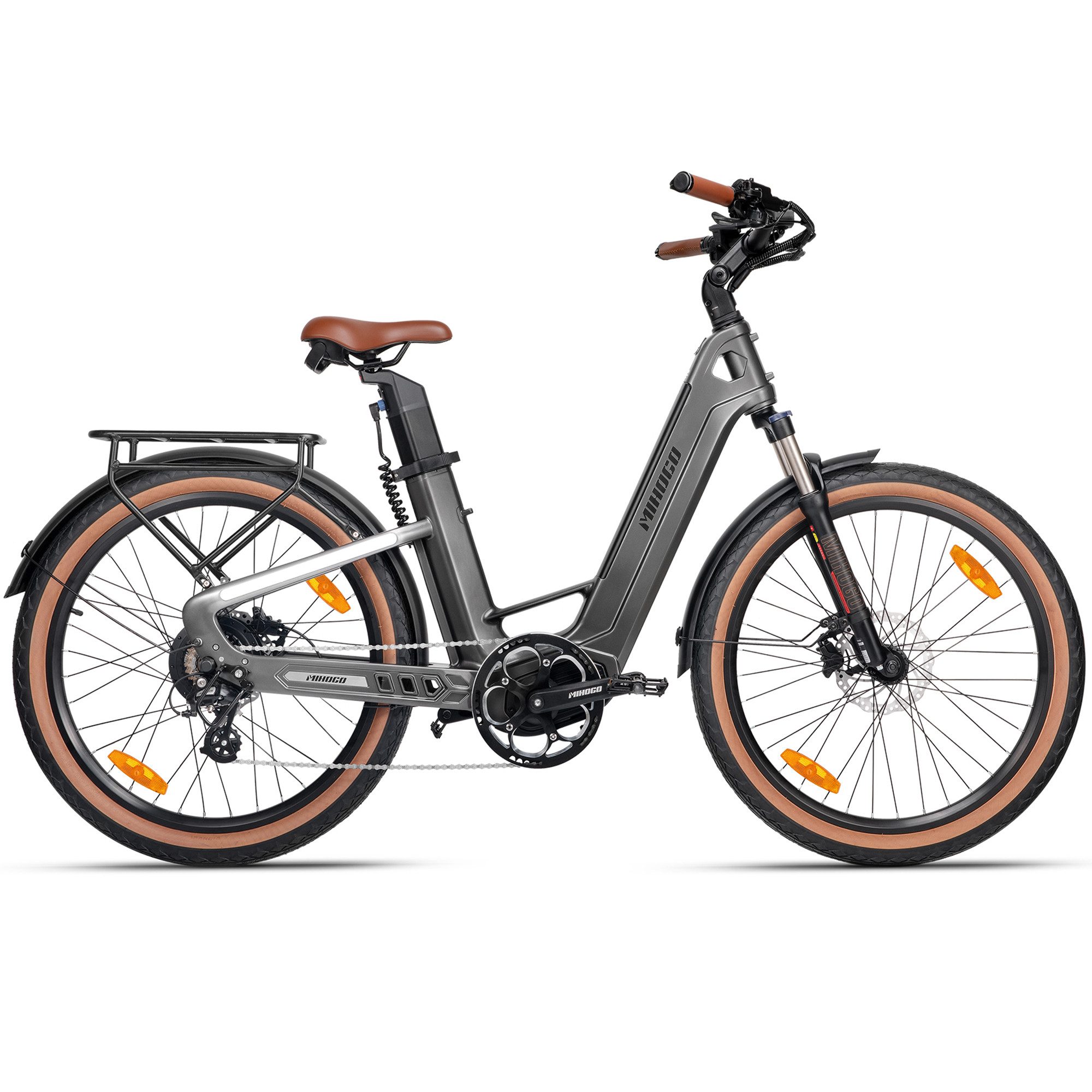 Vankel E-Bike Cityrad Air Max Carbon E-Bikes Damen u. Herren Dual-Akku max.150km, 26 Zoll, 5 Gang, Kettenschaltung, Heckmotor, 921,6 Wh, (Beleuchtungsset mit Batterieladegerät, Batterieschlüssel, Werkzeug), Premium Elektrofahrrad mit T800 Carbonrahmen & Hydraulikbremsen