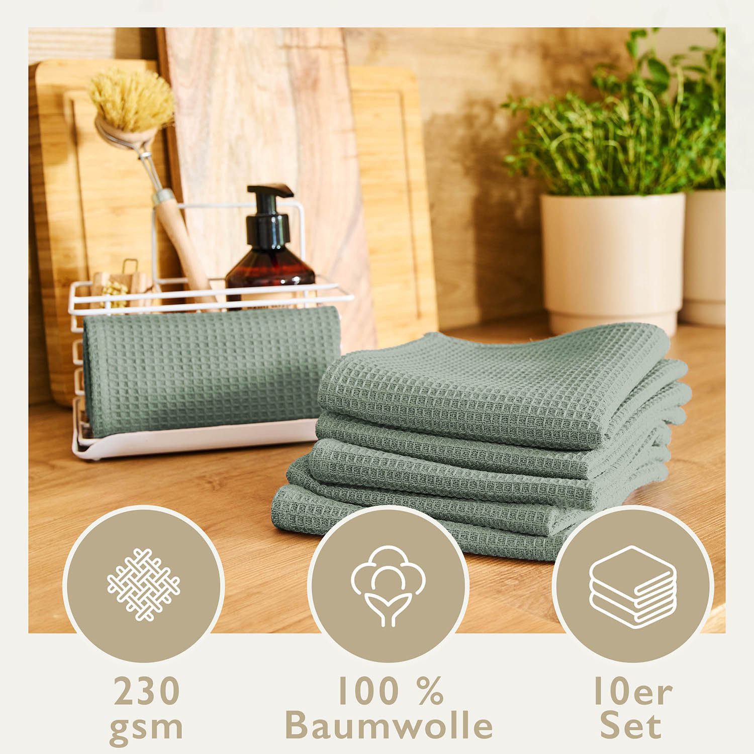 Blumtal Geschirrtuch Set 50x70 oder 30x30 günstig online kaufen
