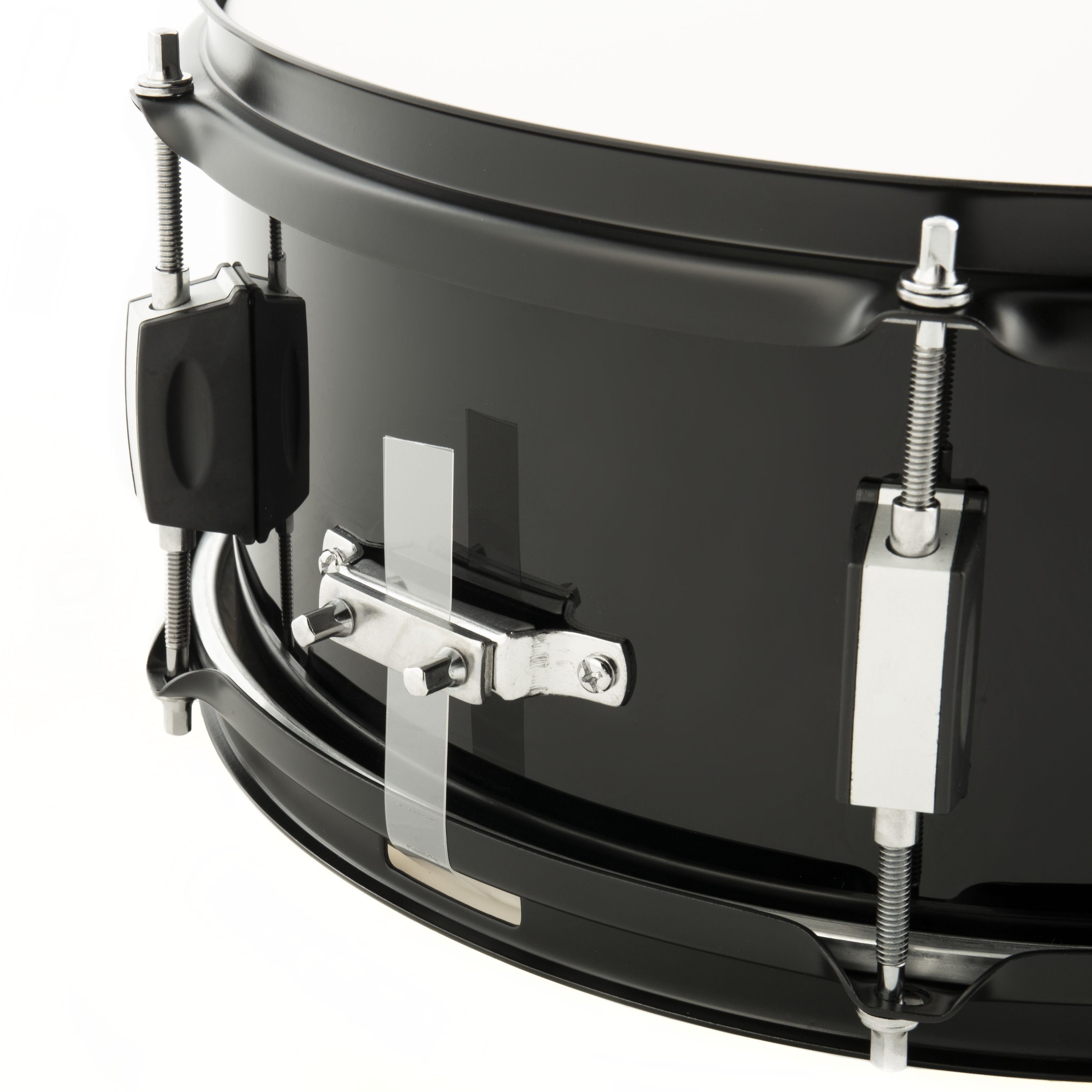 FAME Snare Drum,First Step Snare Drum 13"x55" Piano Black Mischholz Kessel Aluminium Hardware Stahl Spannreifen 6 Spannschrauben Ideal für Anfänger und Musikschulen", Schlagzeuge, Snare Drums, First Step Snare Drum, Anfänger Snare Drum, 13"x5,5" Snare Drum