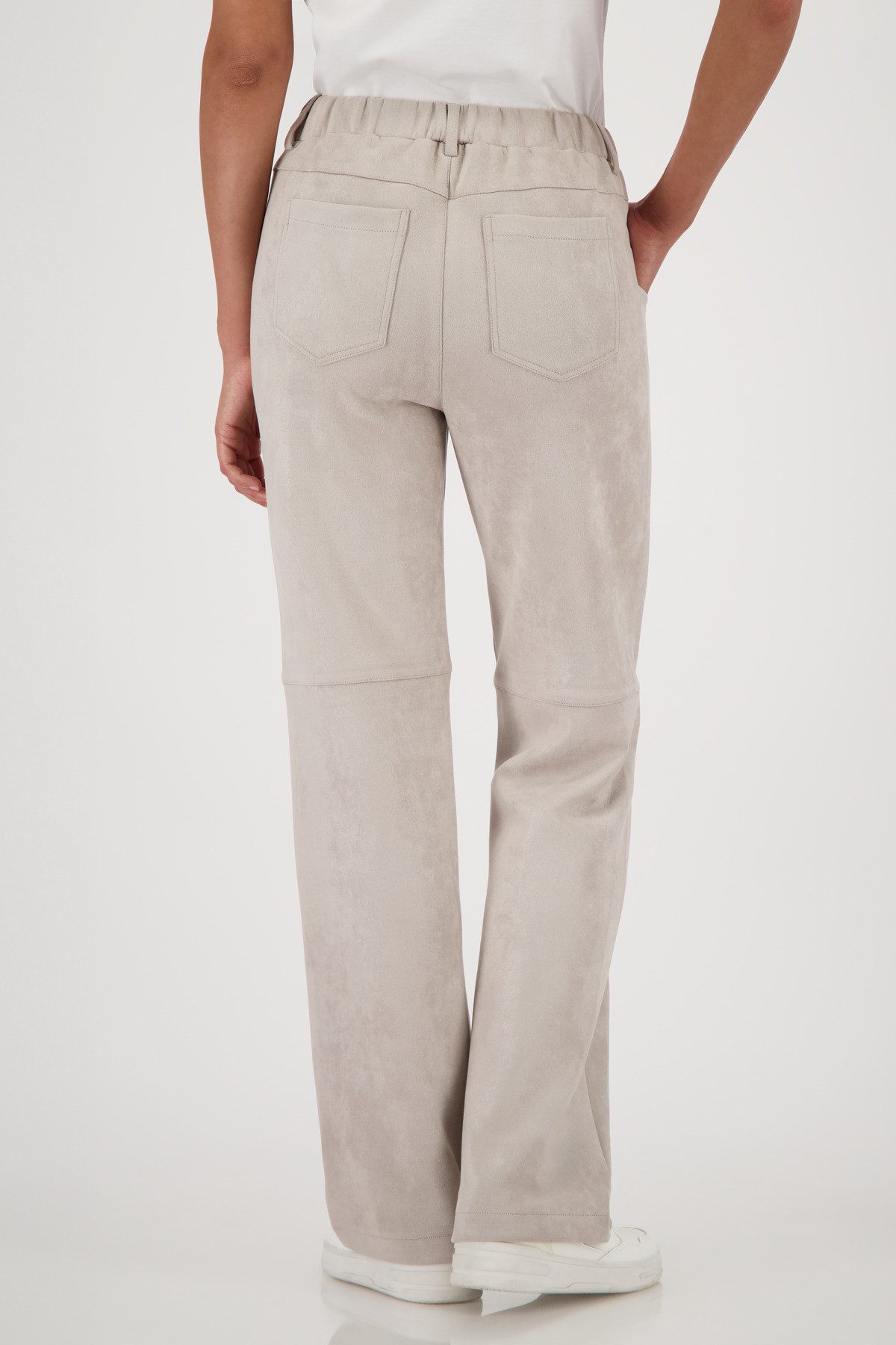Monari Lederimitathose Hose Lederimitat Velours Gerade günstig online kaufen