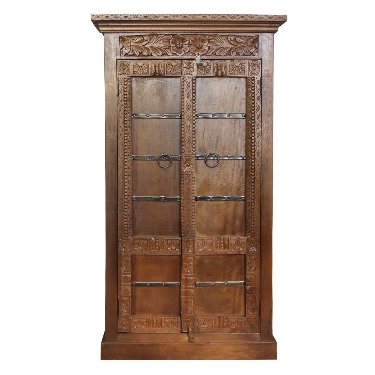 Oriental Galerie Mehrzweckschrank Indischer Schrank Antik Braun 150 cm