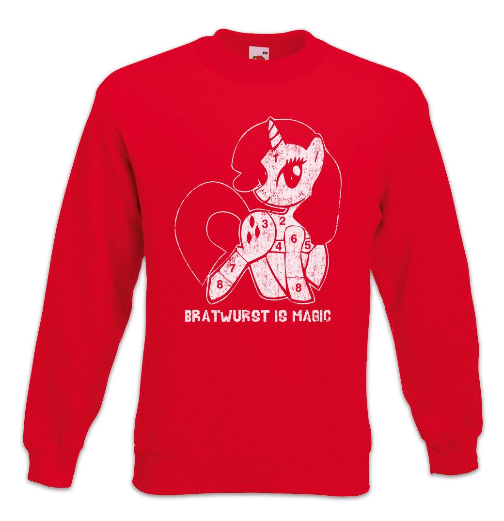 Sweatshirt Unicorn Bratwurst Sweatshirt Einhorn Comic Anime Regenbogen Rainbow