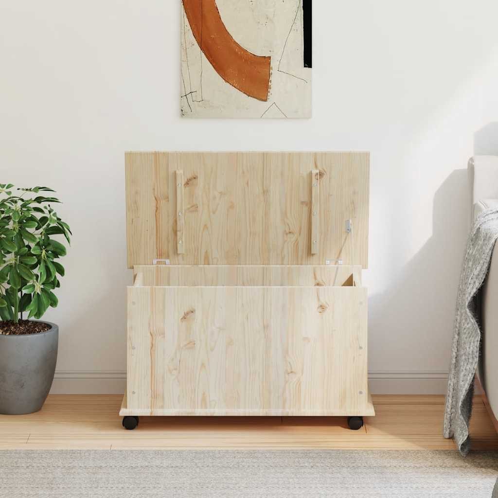 Thumbnail - vidaXL Aufbewahrungsbox Truhe mit Rollen ALTA 73x39,5x43 cm Massivholz Kiefer (1 St)
