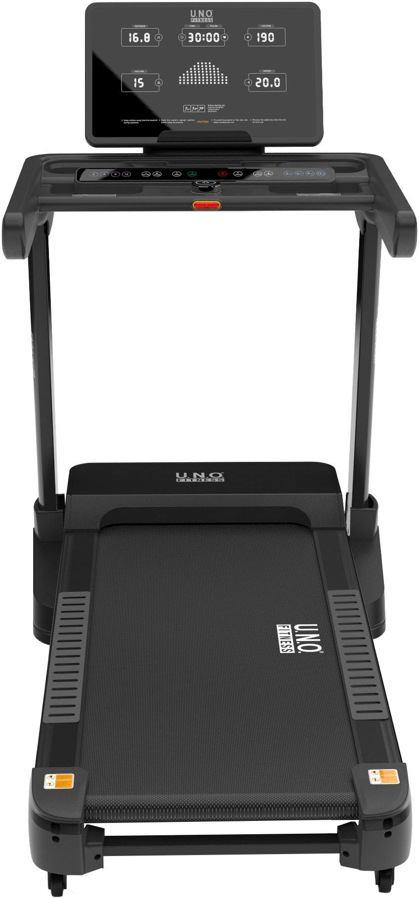 U.N.O. FITNESS Laufband TM 10 (Smart Knob), bis max. 20 km/h, klappbar, mit Steigung, 150 kg max. Benutzergewicht