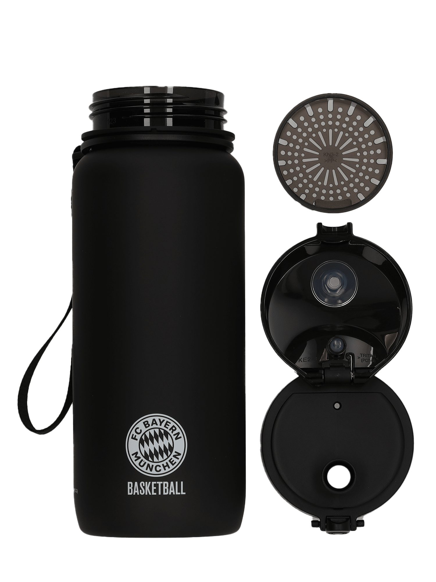 FC Bayern München Trinkflasche FC Bayern München Basketball I Trinkflasche Hustles Harder I Schwarz