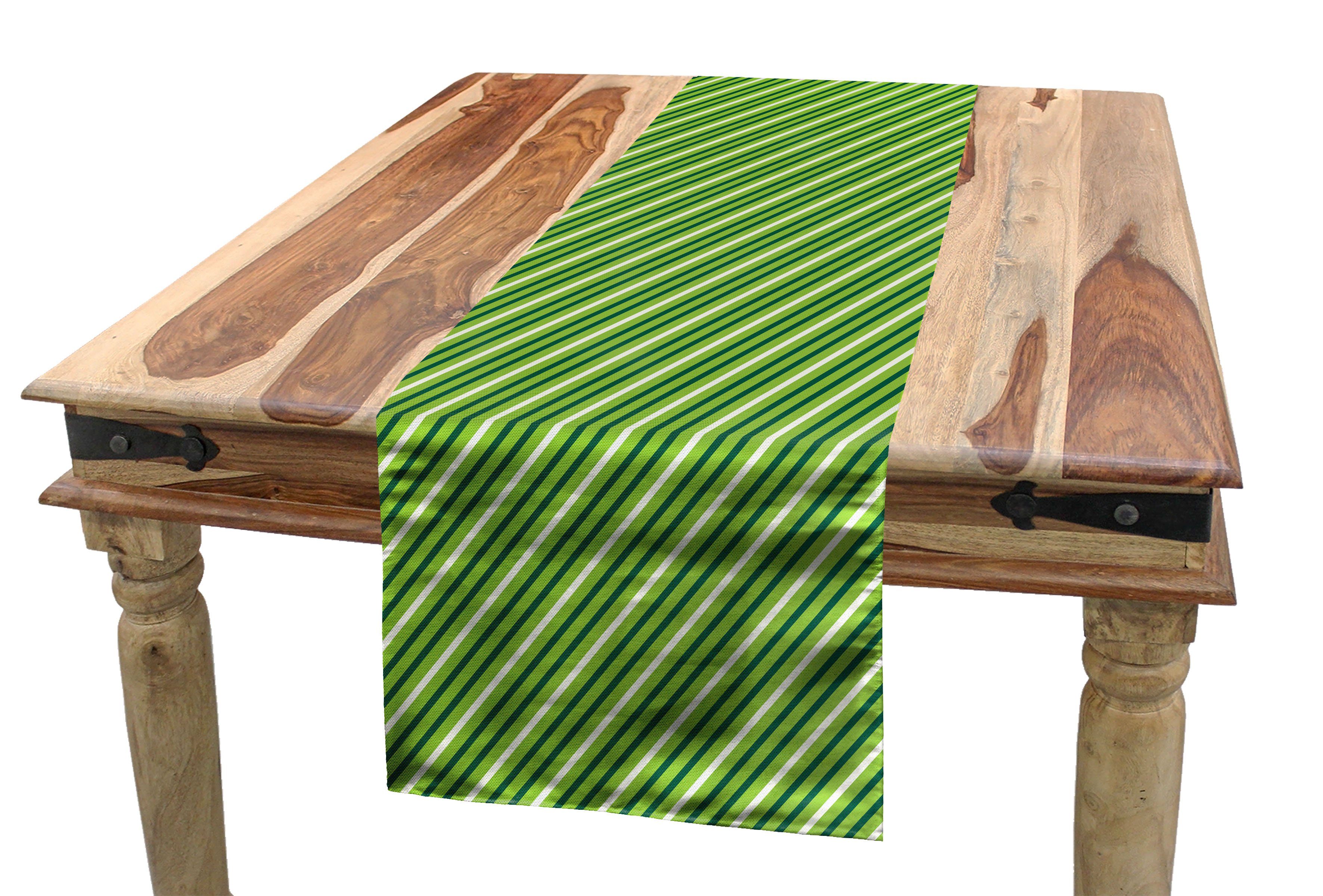 Abakuhaus Tischläufer Esszimmer Küche Rechteckiger Dekorativer Tischläufer, Geometrisch Irish gestreiftes Muster | Tischläufer