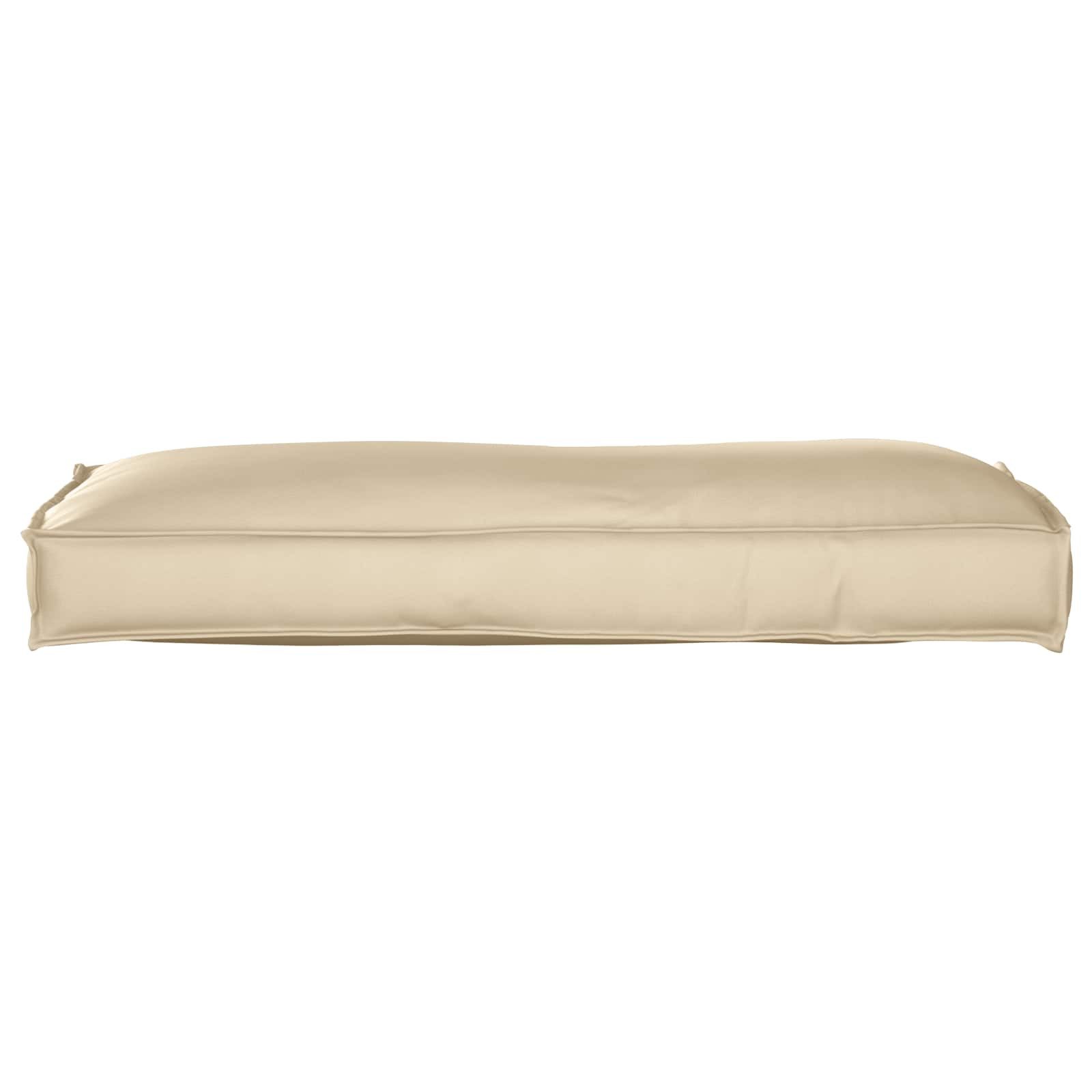 vidaXL Sitzauflage Kissen Beige 120 x 40 x 12 cm Oxford-Stoff, (1 St)