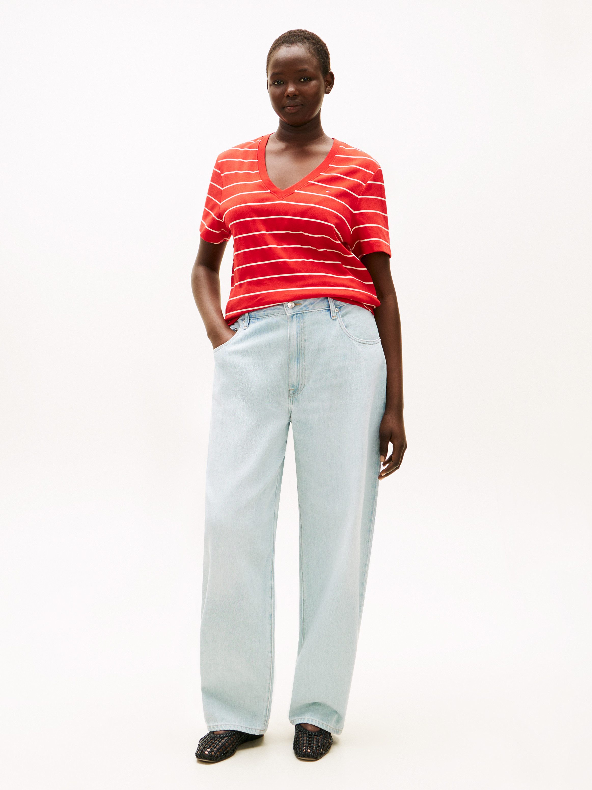 Tommy Hilfiger Curve 5-Pocket-Jeans CRV DNM TAM BARREL RW in großen Größen, Mid Rise im Tapered Fit