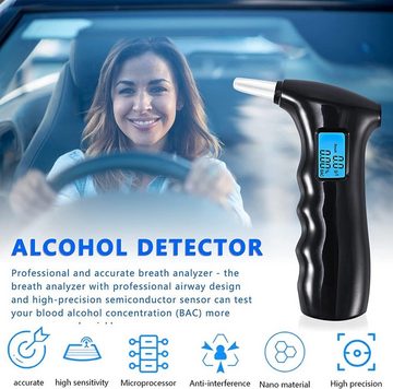 autolock Alkohol-Teststreifen Alkoholtester,schneller Professioneller Alkoholmessgeräte, mit Digitaler LCD-Anzeige,Hoher Genauigkeit mit Halbleiter Sensorik