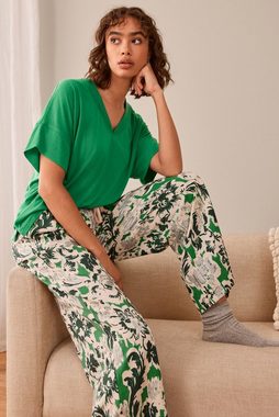 Next Pyjama Kurzärmliger Pyjama aus Leinengemisch (2 tlg)