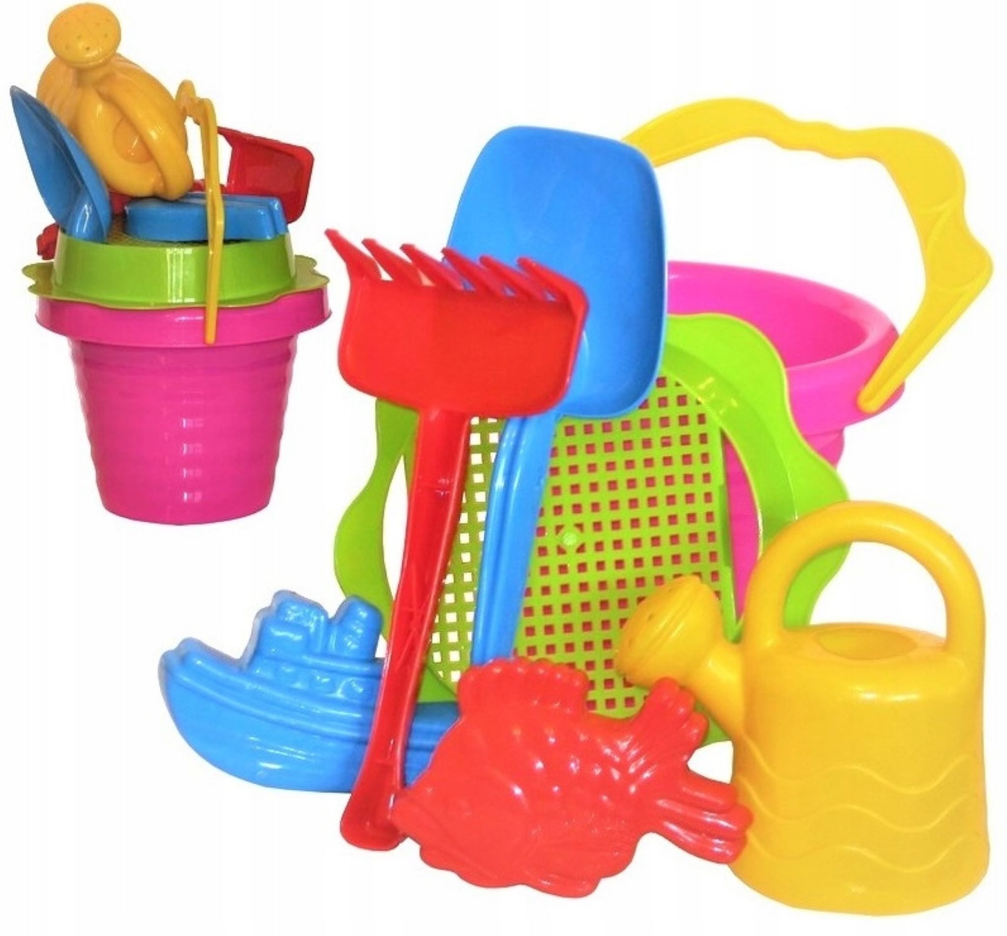 Festivalartikel Sandkasten Großes Sandspielzeug-Set 7-tlg, (7-tlg) günstig online kaufen