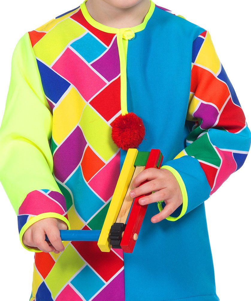 Karneval-Klamotten Clown-Kostüm Kleinkinder Baby kariertes buntes Clownkostüm, Clown Kostüm Narre Pierrot Harlekin Junge Mädchen Kostüm Karneval