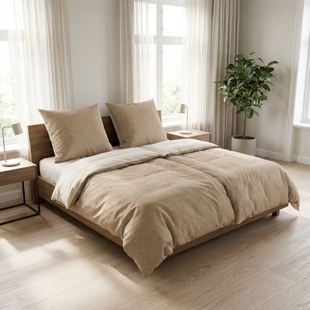 Traumschloss Bettwäsche Comfort Baumwolle, Flanell, 2 teilig, robuste, langlebige Wendebettwäsche, uni