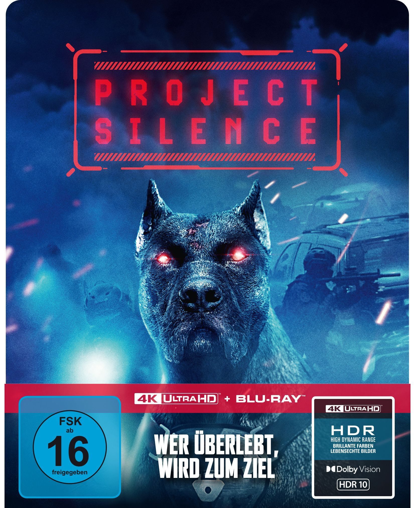 Capelight Pictures Blu-ray 4K Ultra HD Project Silence - 2-Disc Limited SteelBook (UHD-Blu-ray + Blu-ray), (1-St)