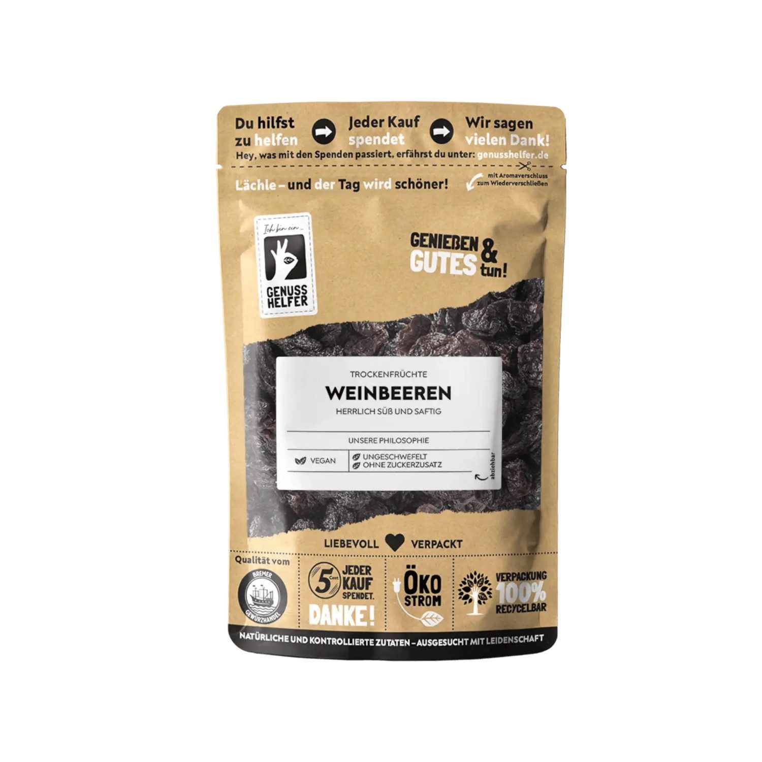 Bremer Gewürzhandel Trockenfrüchte Weinbeeren, getrocknet, 250 g