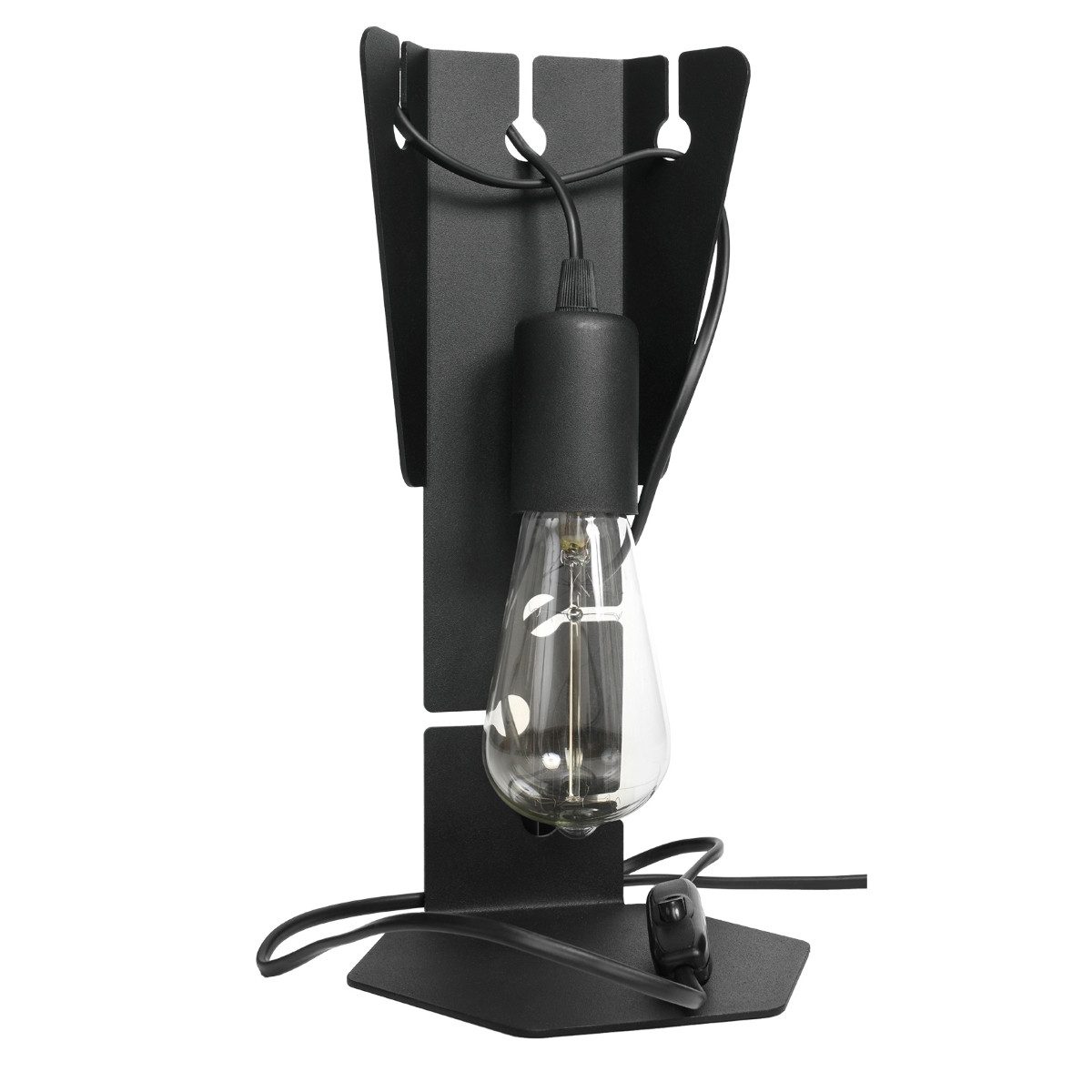 SOLLUX lighting Schreibtischlampe Tischleuchte Arby Schwarz, Nicht enthalten