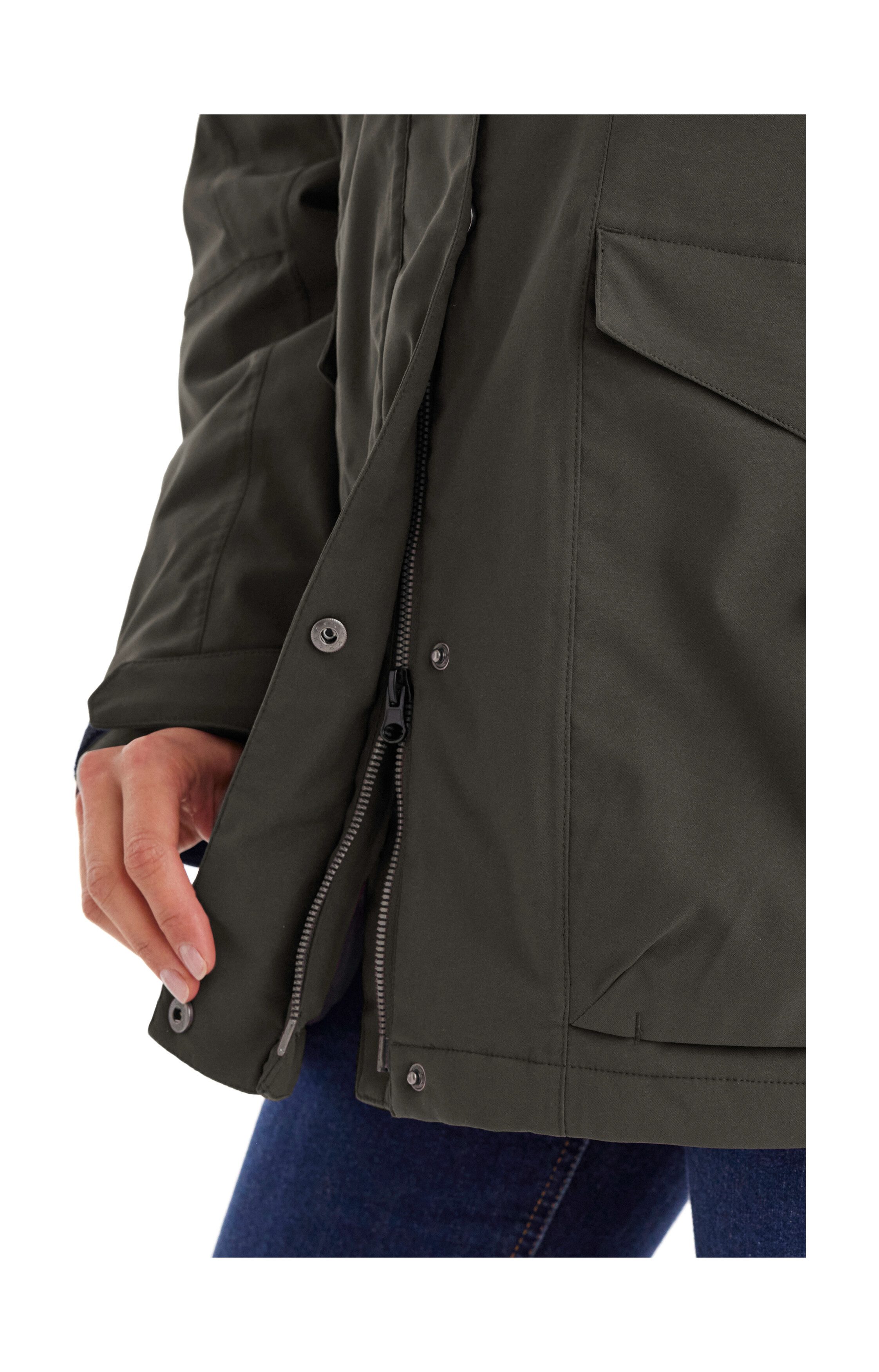 Killtec Funktionsjacke Damen Jacke Wasserdichte, atmungsaktive Damenjacke mit abnehmbarer Kapuze