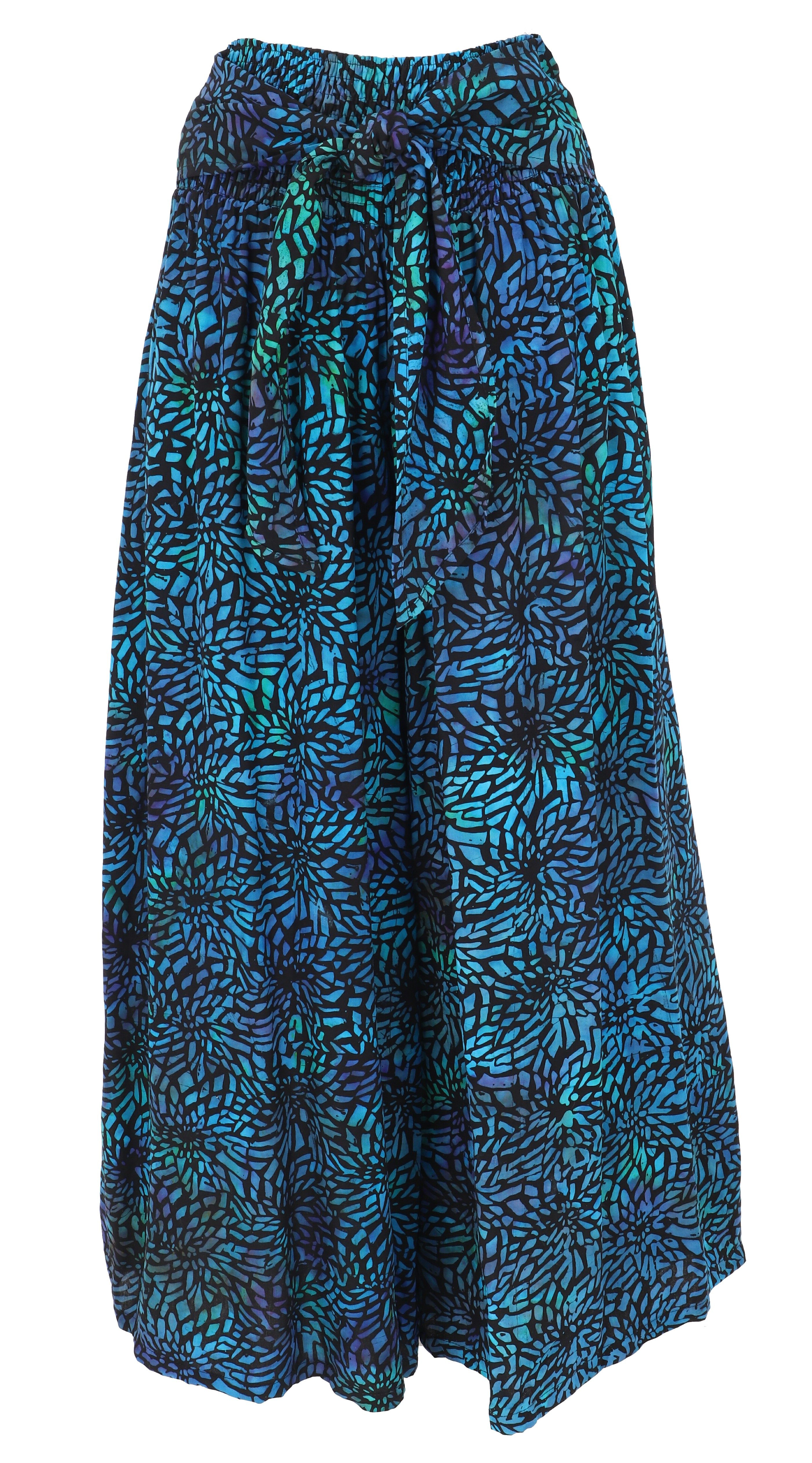Guru-Shop Relaxhose Palazzohose mit breitem Bund, Wachsbatik.. alternative Bekleidung – Bild 5 von 5