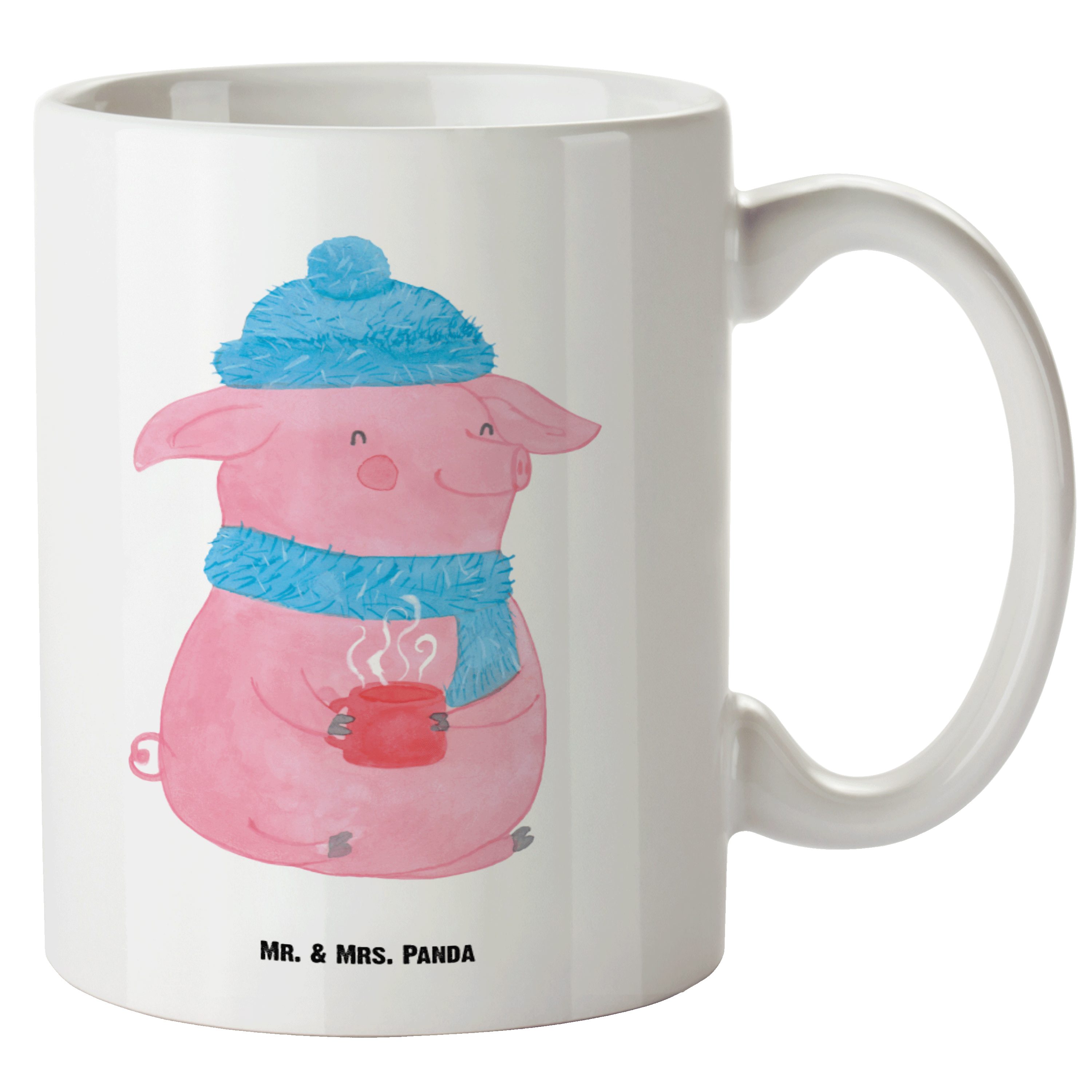 Mr. & Mrs. Panda Tasse Glühschwein - Weiß - Geschenk, Punsch, Grosse Kaffeetasse, Weihnachts, XL Tasse Keramik