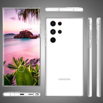 Nalia Smartphone-Hülle Samsung Galaxy S23 Ultra, Klare 360 Grad Hülle / Rundumschutz / Transparent / Vergilbungsfrei