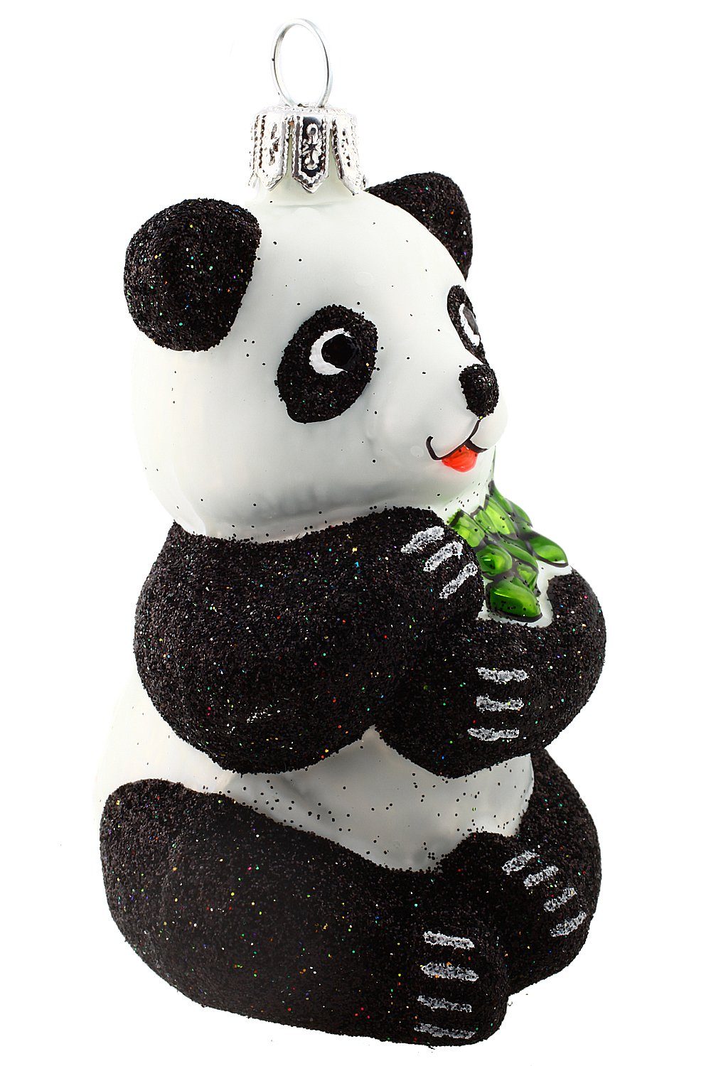 Hamburger Weihnachtskontor Christbaumschmuck Pandabär, mundgeblasen handdekoriert - - Dekohänger