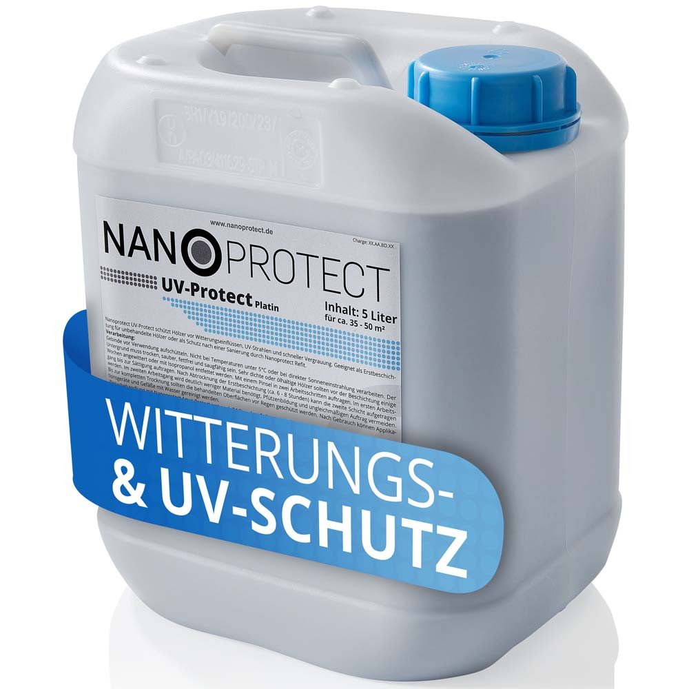 Nanoprotect Holzöl UV-Protect Platin - 5 Liter - Witterungsschutz