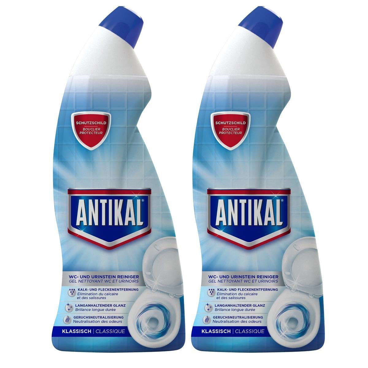 Antikal WC- und Urinstein Reiniger 750ml - Kalk- und Fleckentfernung (WC-Reiniger