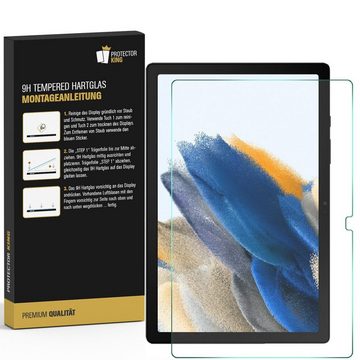 Protectorking Schutzfolie 1x 9H Panzerglas für Samsung Galaxy Tab A8 10.5 2021 Displayschutz, (1-Stück), Hoch Quailitative Temperiertes 9H Panzerglas HD ULTRA KLAR