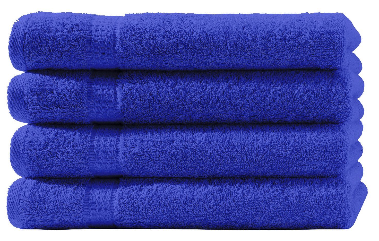 One blau Bordüre, Home Handtücher mit Royal, saugfähig (4-St), Frottee